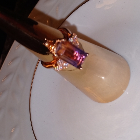 Ring size 8 gold plated brand new Tourmaline gemstone 💎💍 - Picture 3 of 5